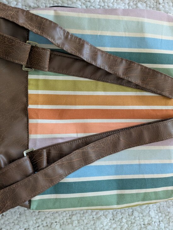 Rebekah Scott Designs Convertible Backpack Bag Multicolor Stripe Canvas main image 8